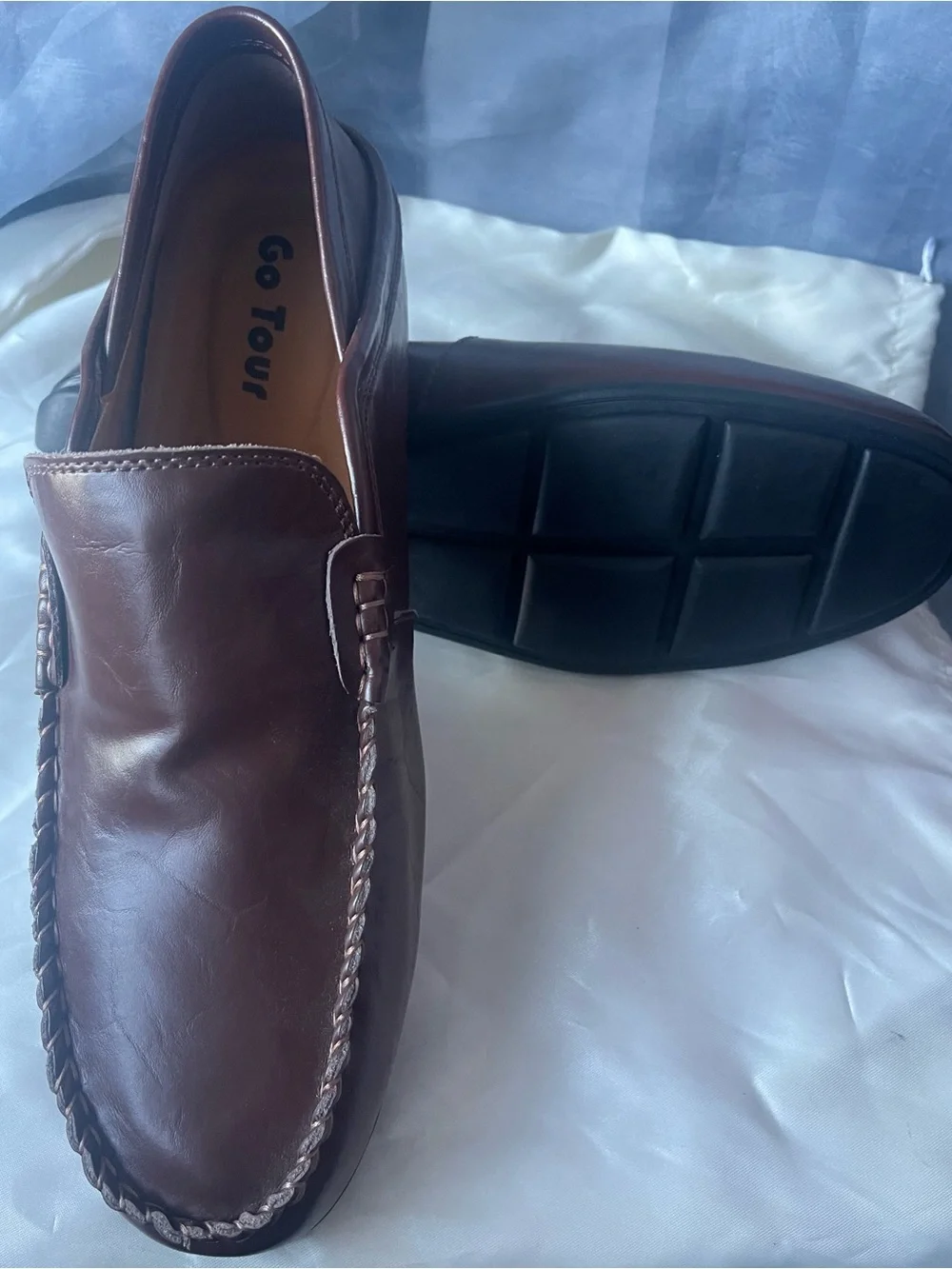 Go Tour men's brown leather Loafers
